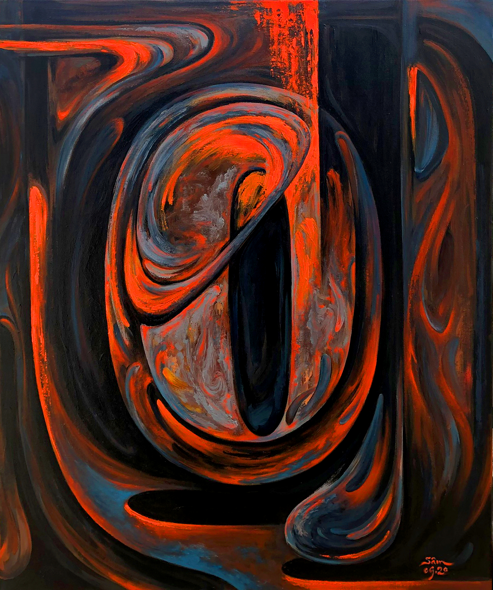 Tháng 7 - 100x120cm - acrylic - 2020